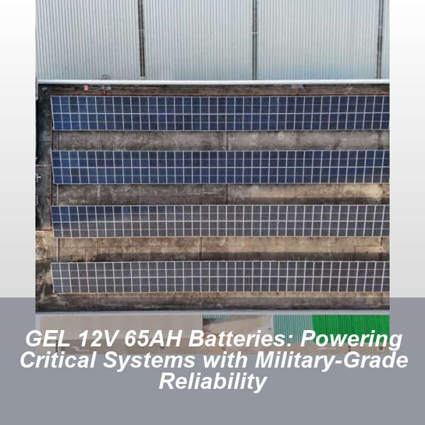 GEL 12V 65AH Batteries: Powering Critical Systems with Military-Grade Reliability